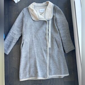 Babaton Cream and Gray Wool Jacket